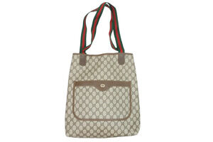 Gucci tote bag Sherry brown beige red green GG Supreme